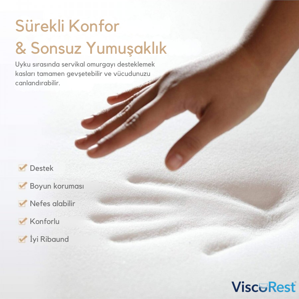 ViscoRest® Çift Tepeli Multi-Fonksiyonel Yastık