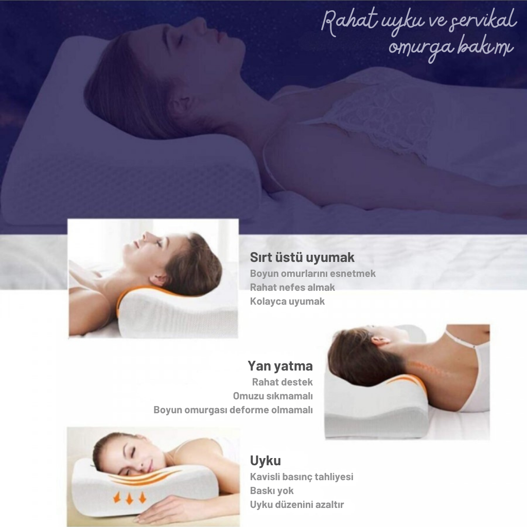 ViscoRest® Çift Tepeli Multi-Fonksiyonel Yastık