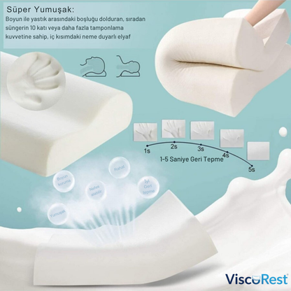 ViscoRest® Çift Tepeli Multi-Fonksiyonel Yastık