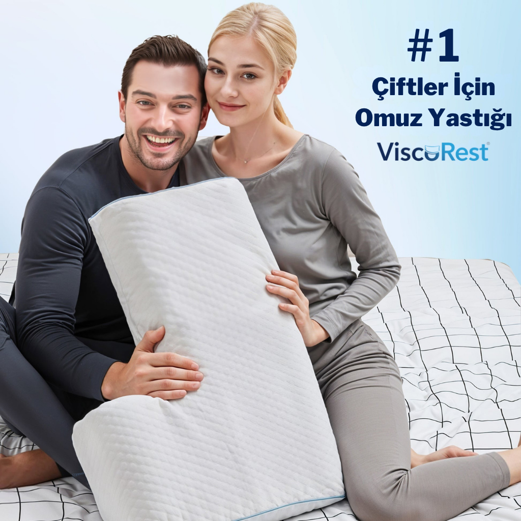 ViscoRest® Ortopedik Visco Boyun Destekli Çift Sevgili Yastığı
