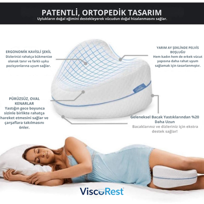 ViscoRest® Ortopedik Bacak Arası Yan Yatış Yastığı