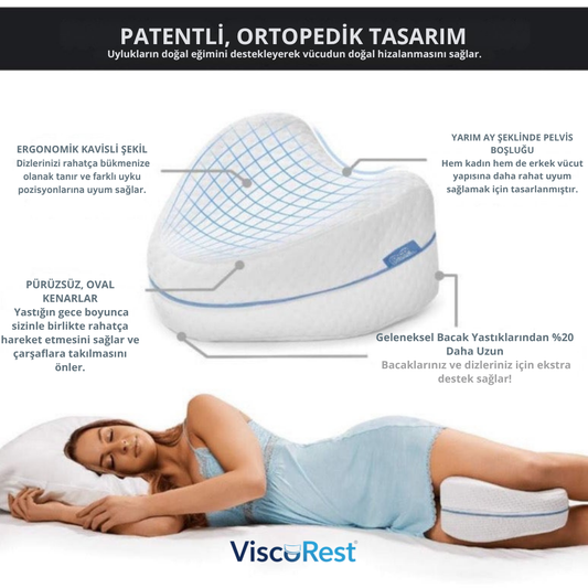ViscoRest® Ortopedik Bacak Arası Yan Yatış Yastığı