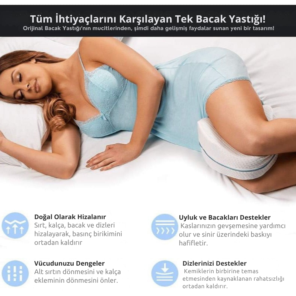 ViscoRest® Ortopedik Bacak Arası Yan Yatış Yastığı